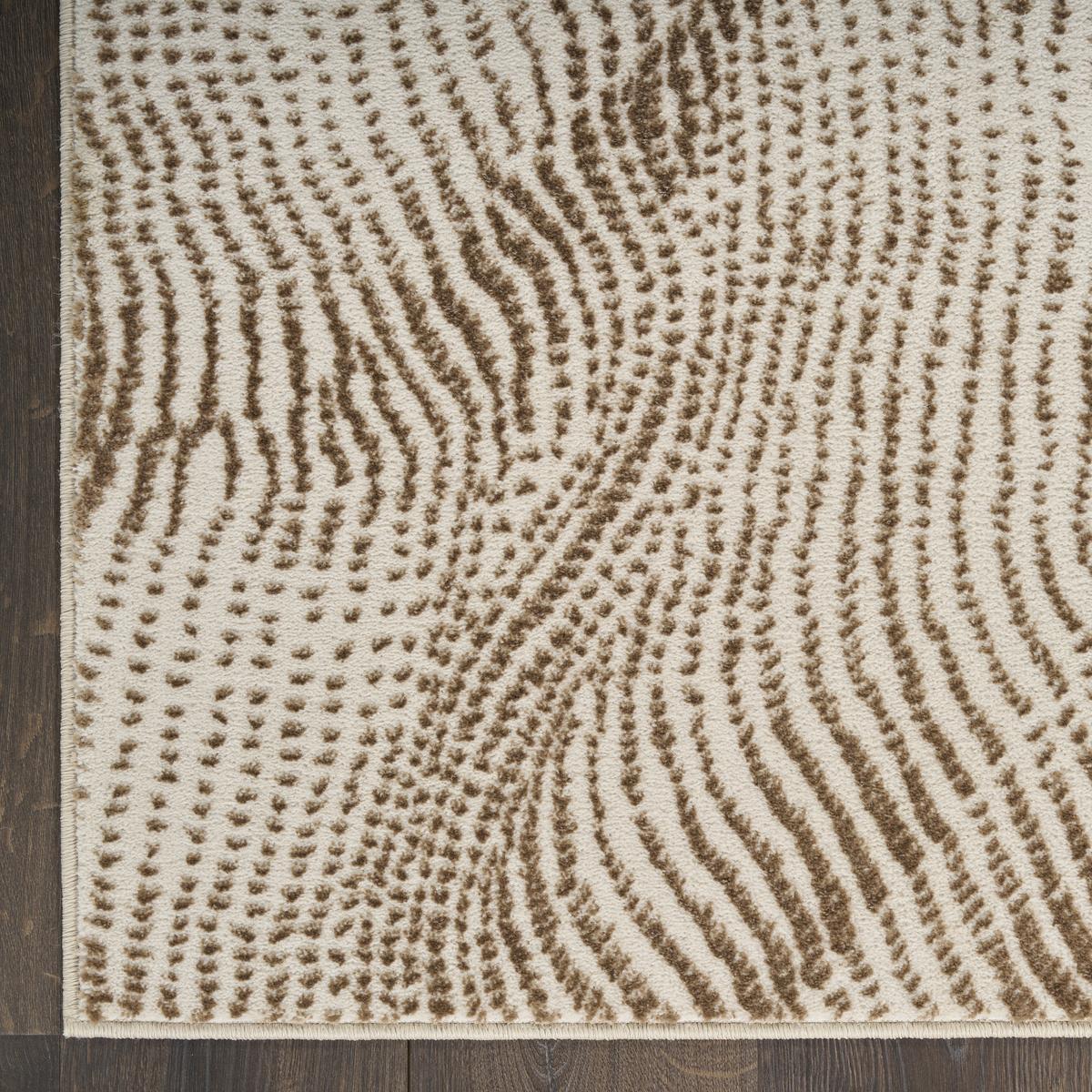 DKNY Central Park West Swirl Beige Brown Rug