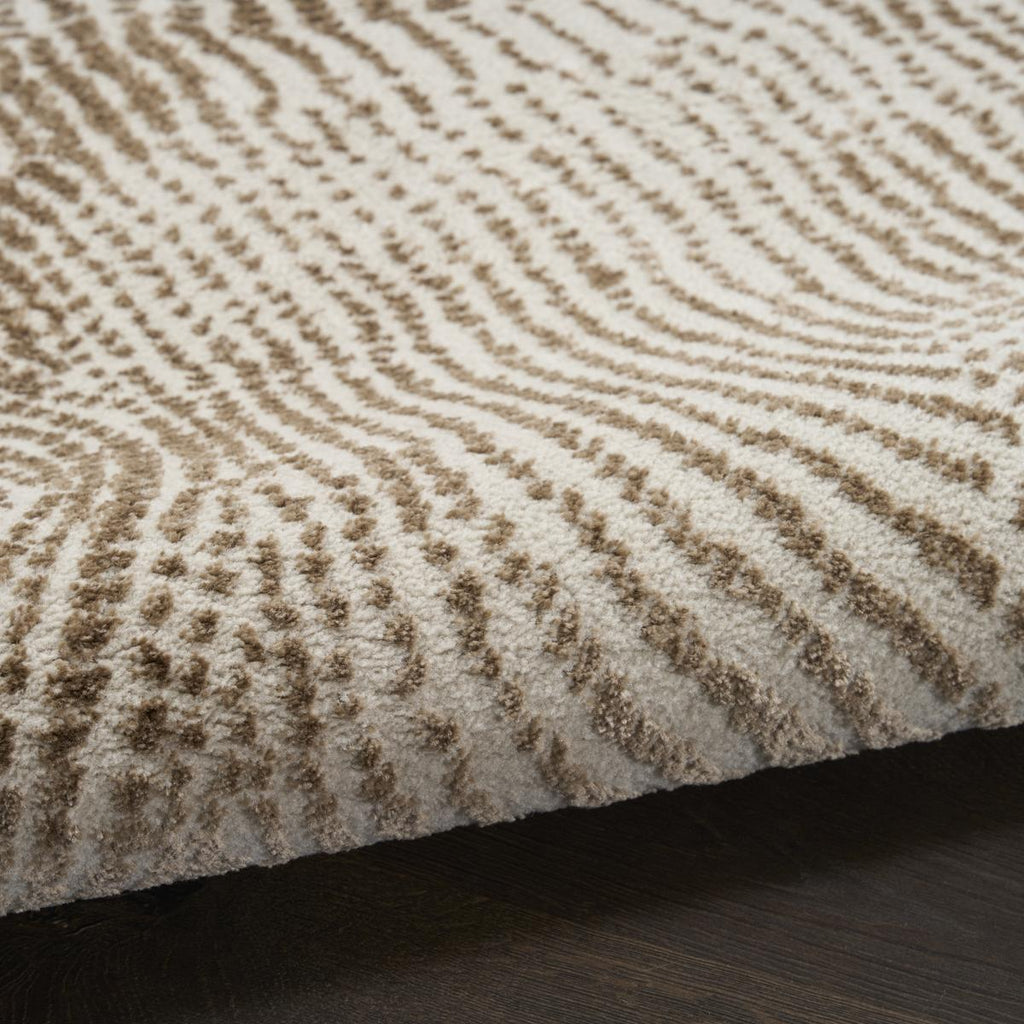 DKNY Central Park West Swirl Beige Brown Rug