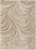 DKNY Central Park West Wave Beige Brown Rug
