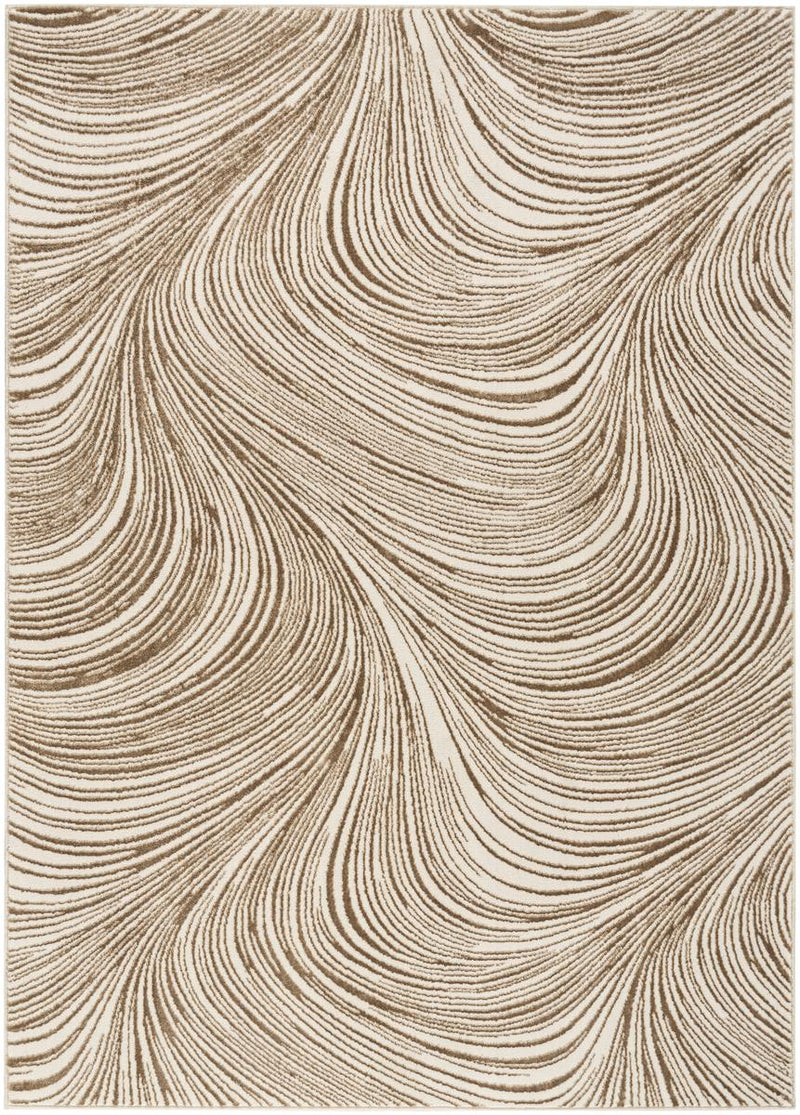 DKNY Central Park West Wave Beige Brown Rug