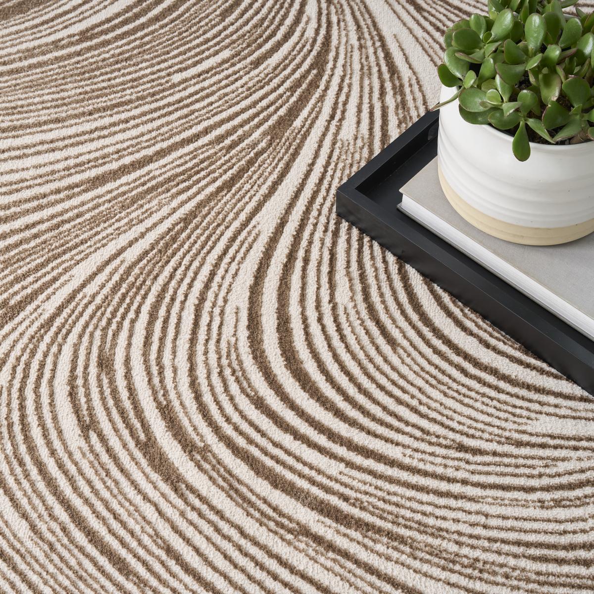 DKNY Central Park West Wave Beige Brown Rug