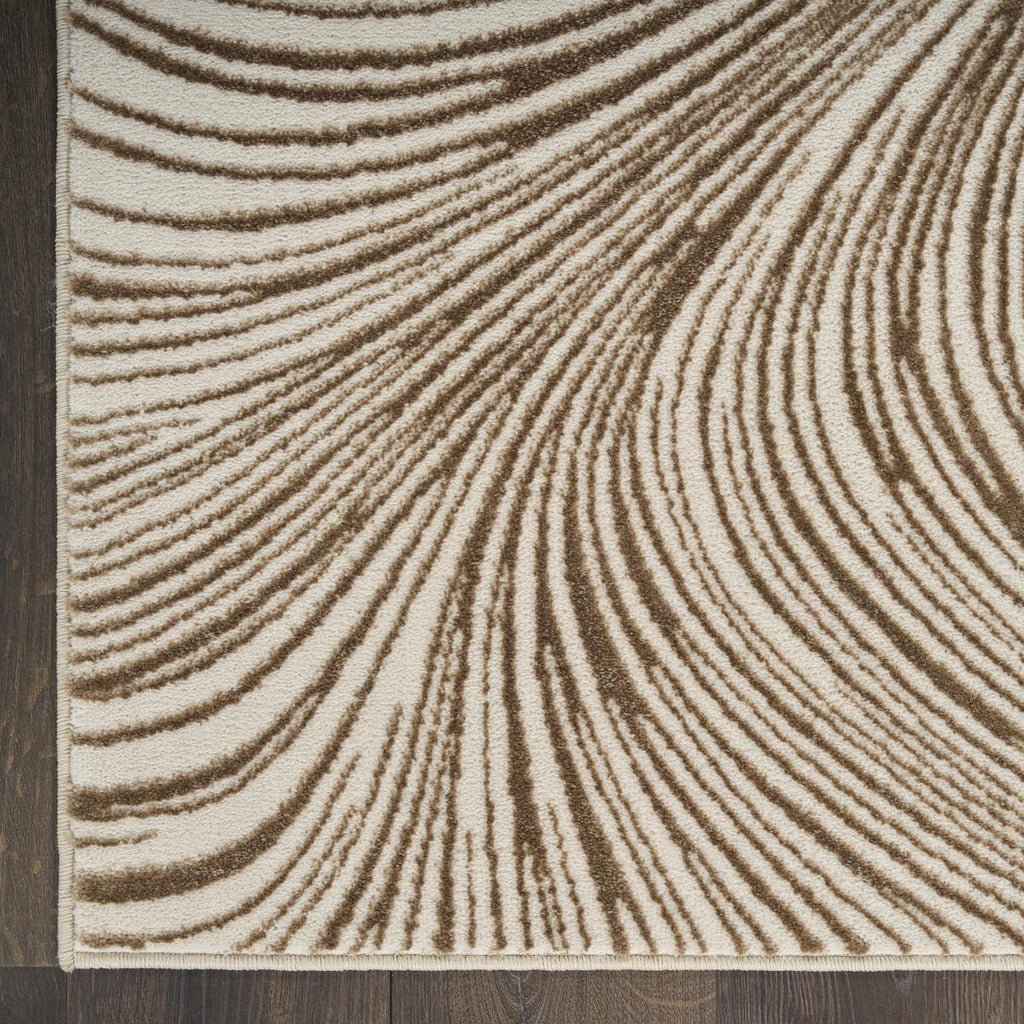 DKNY Central Park West Wave Beige Brown Rug