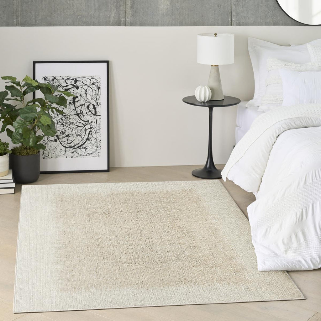 DKNY Grand Street Block Ivory Beige Rug