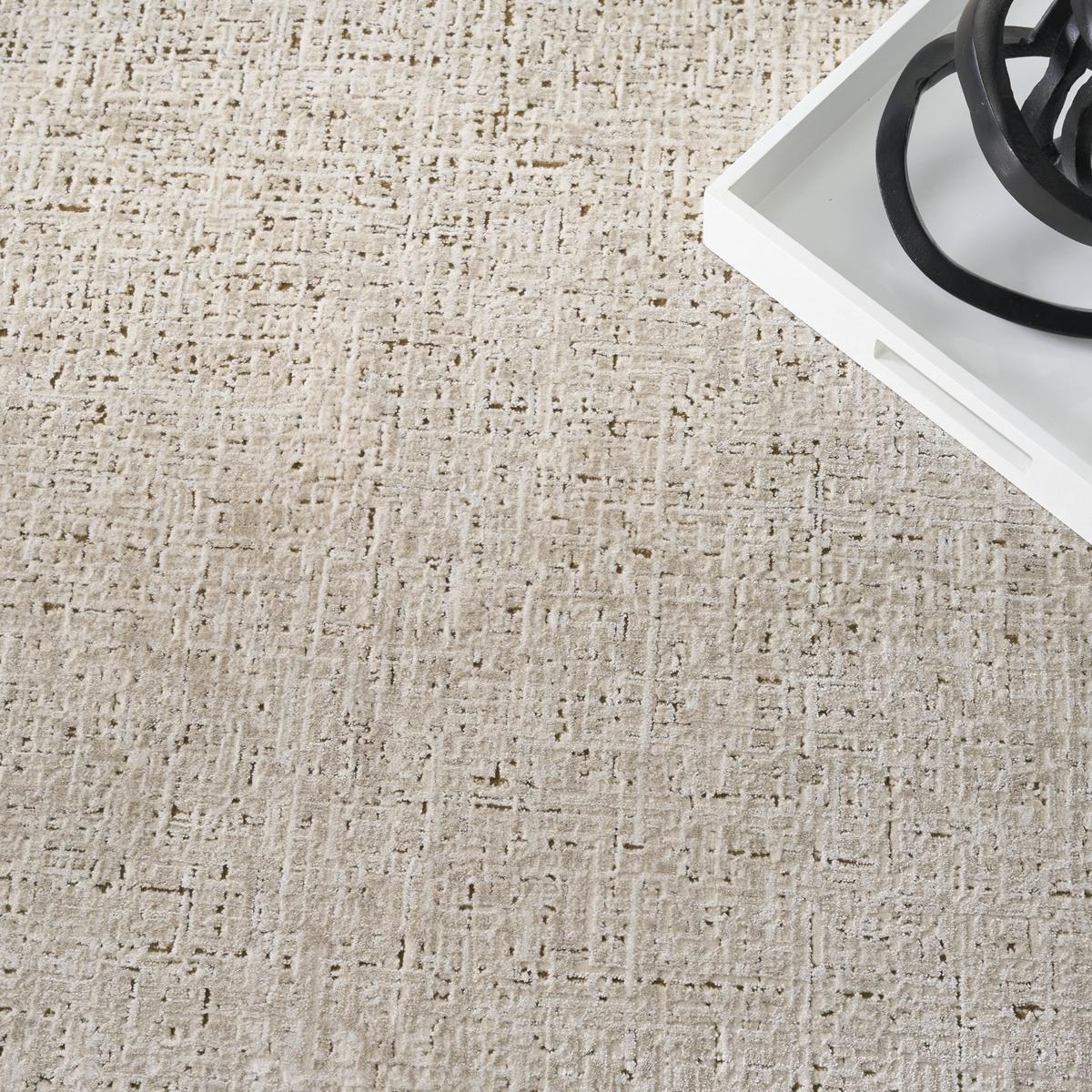 DKNY Grand Street Block Ivory Beige Rug