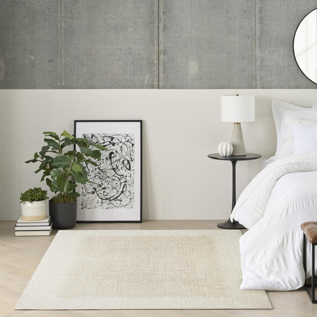 DKNY Grand Street Block Ivory Beige Rug