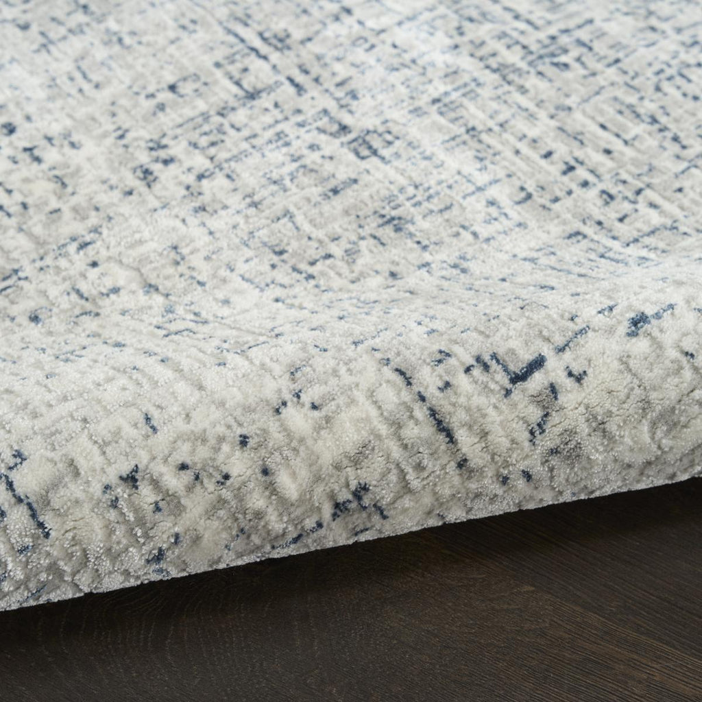 DKNY Grand Street Block Ivory Blue Rug