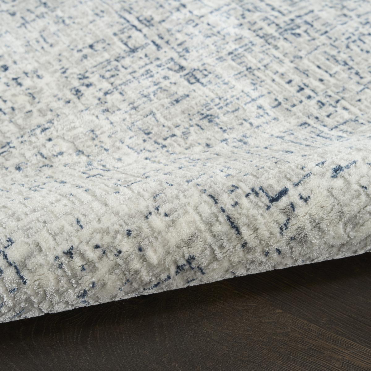 DKNY Grand Street Block Ivory Blue Rug