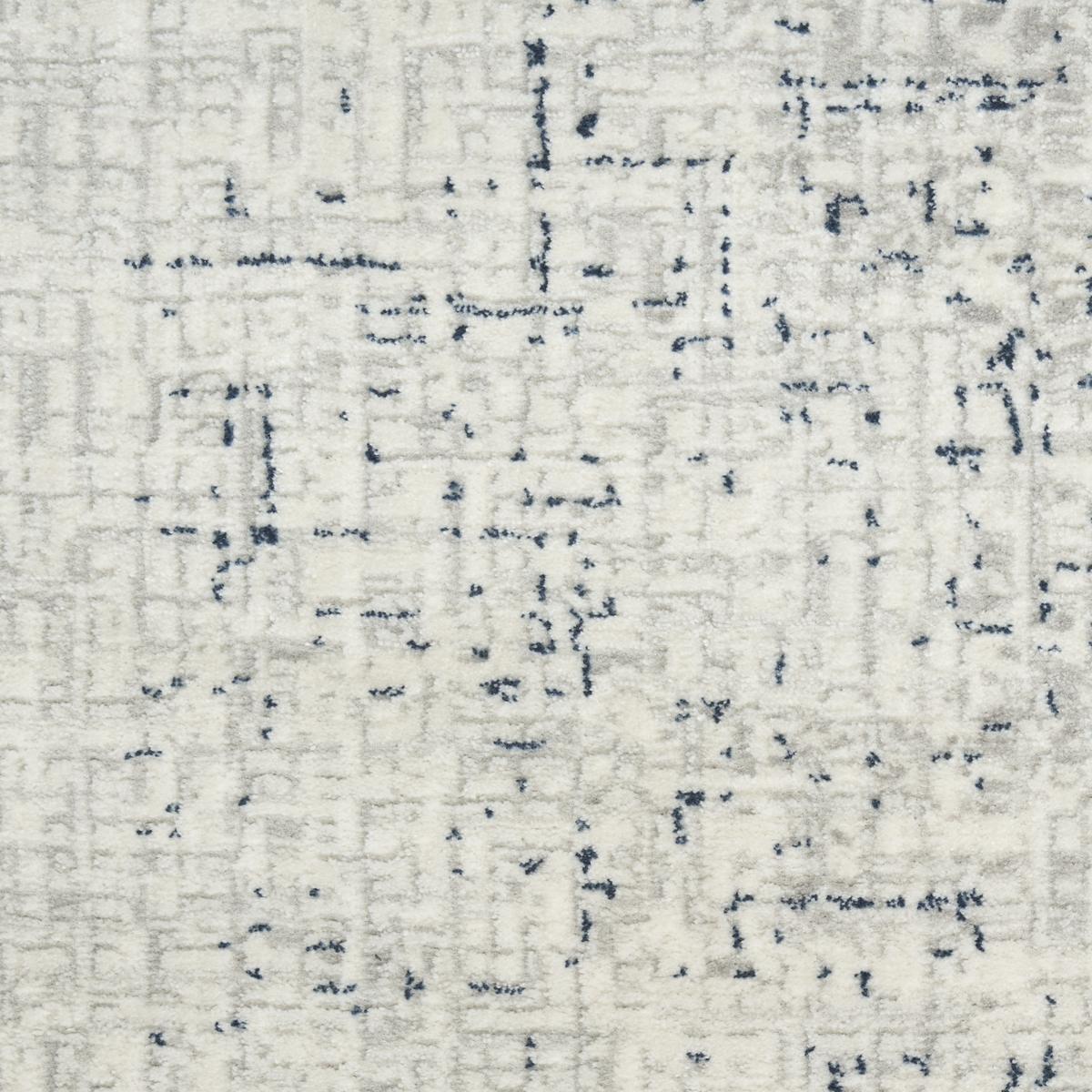 DKNY Grand Street Block Ivory Blue Rug
