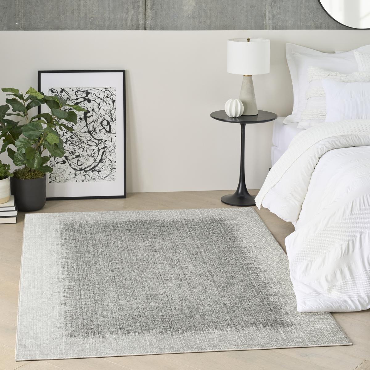 DKNY Grand Street Block Light Grey Rug