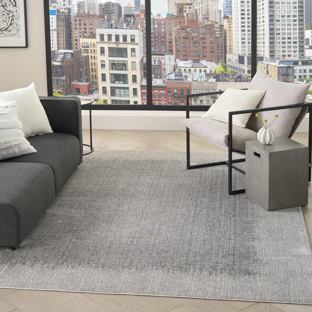 DKNY Grand Street Block Light Grey Rug