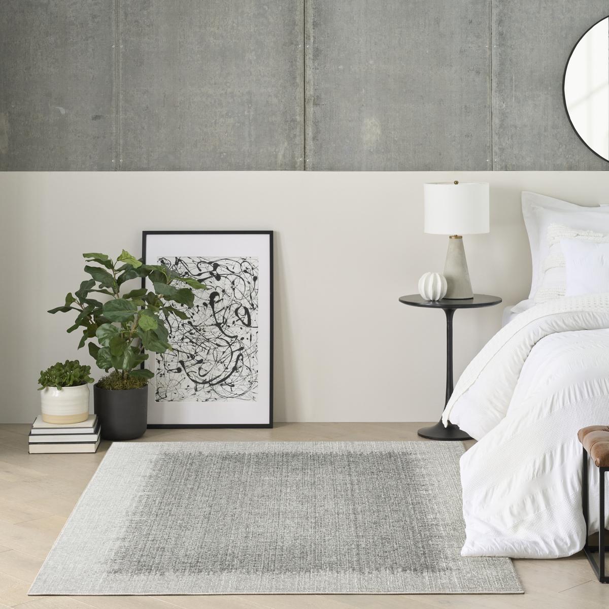 DKNY Grand Street Block Light Grey Rug