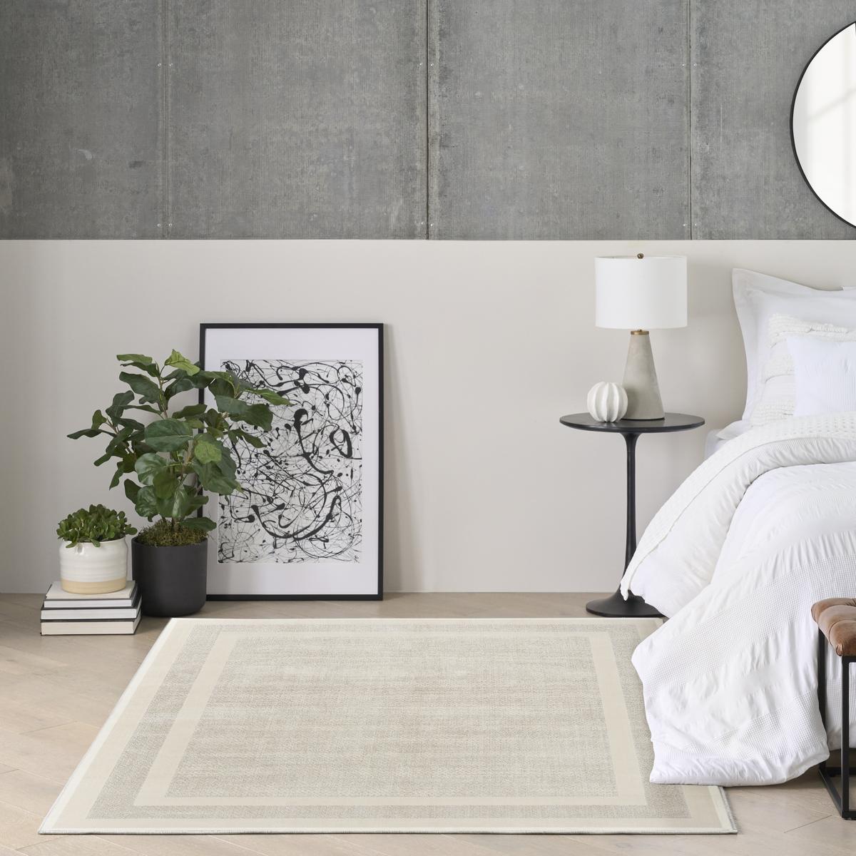 DKNY Grand Street Frame Ivory Taupe Rug