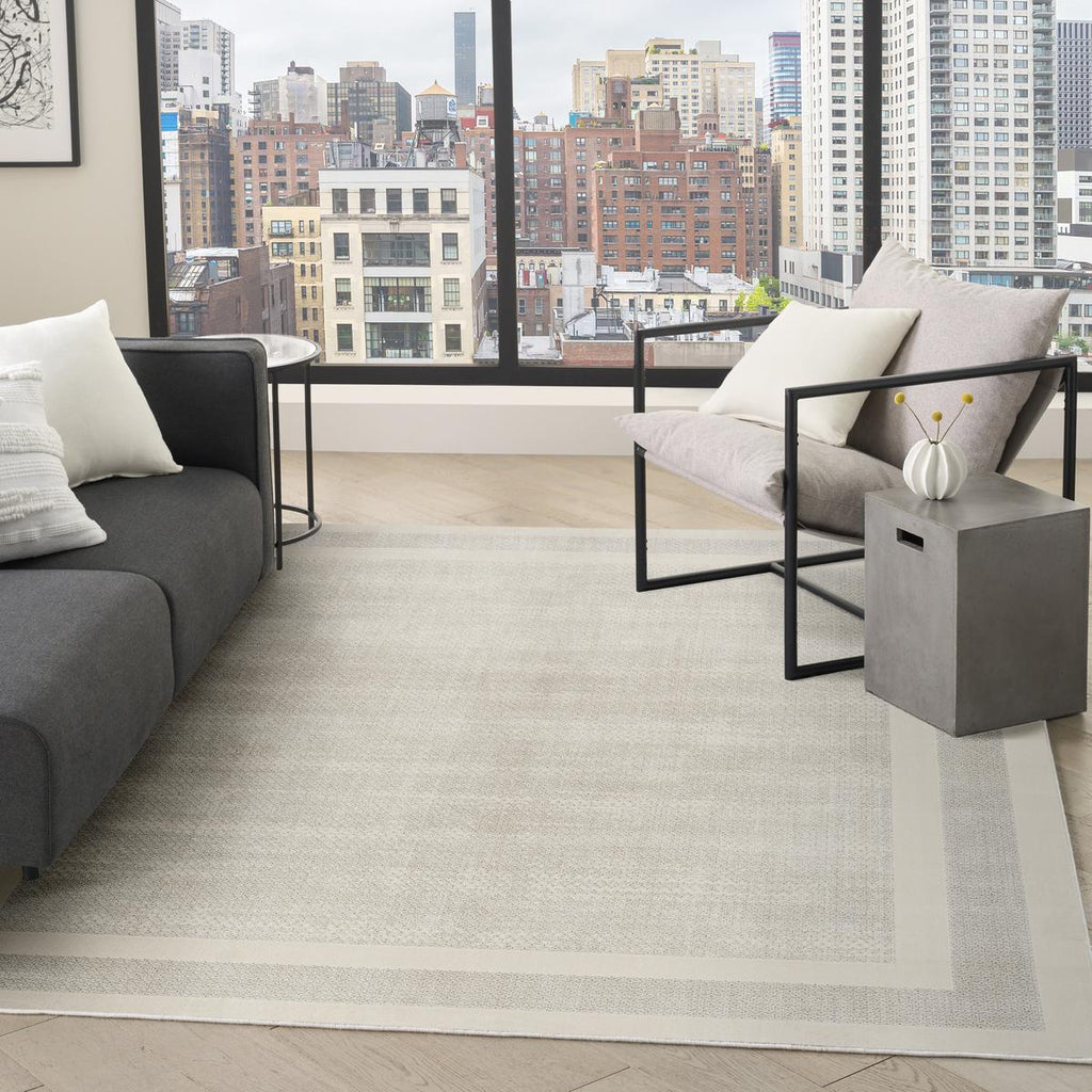 DKNY Grand Street Frame Ivory Taupe Rug