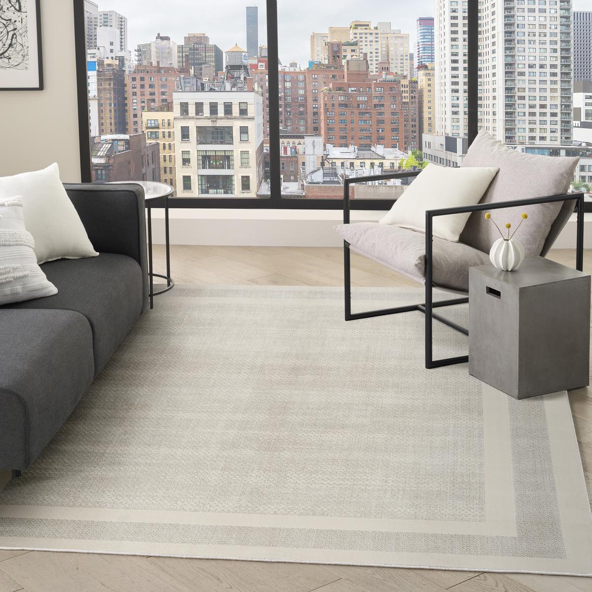 DKNY Grand Street Frame Ivory Taupe Rug