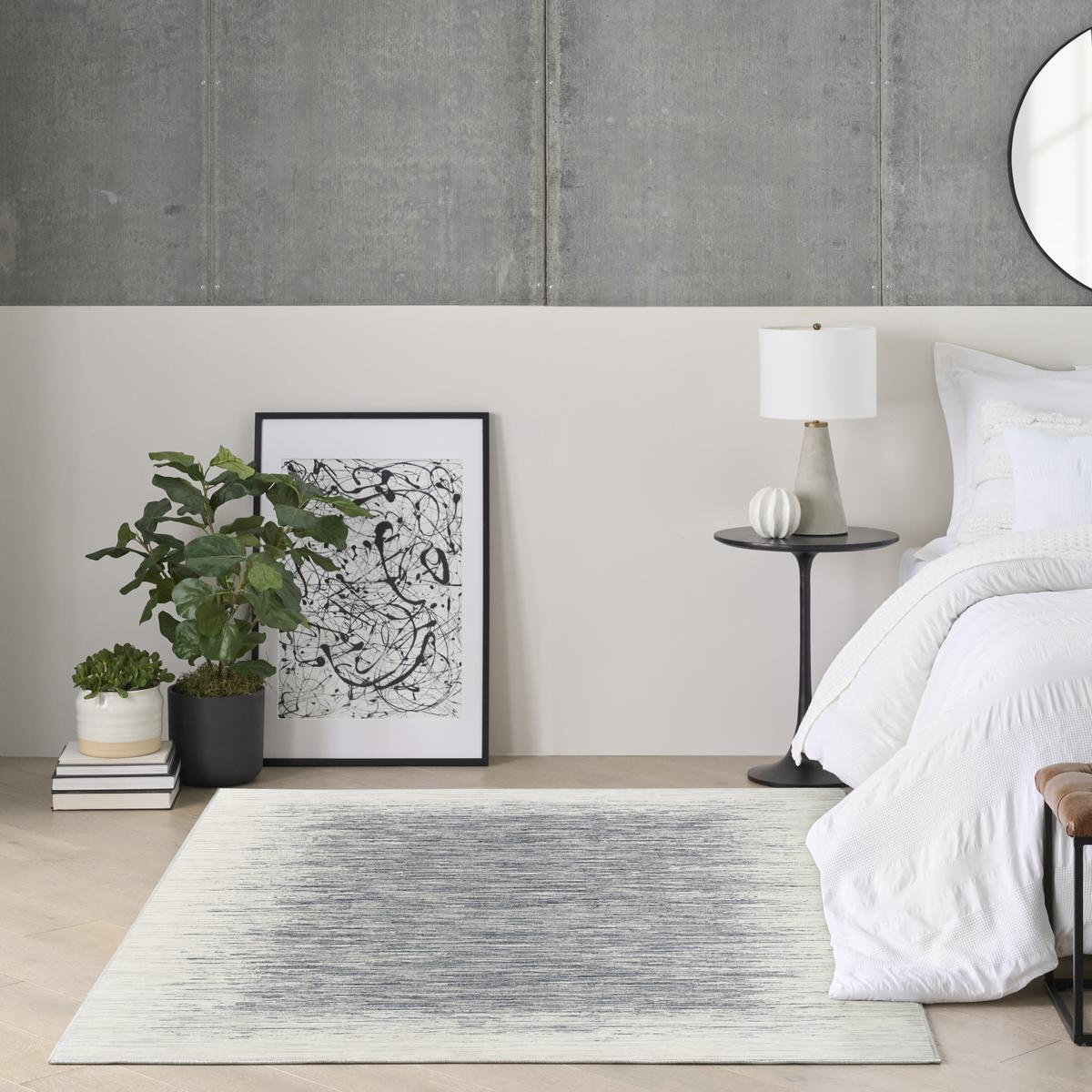 DKNY Grand Street Haze Ivory Blue Rug