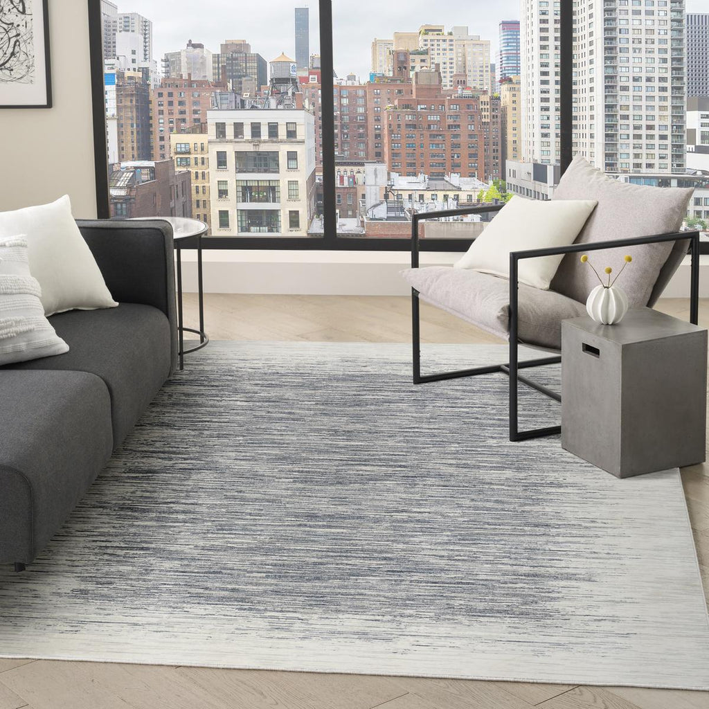 DKNY Grand Street Haze Ivory Blue Rug