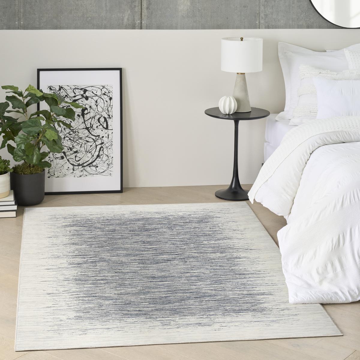 DKNY Grand Street Haze Ivory Blue Rug