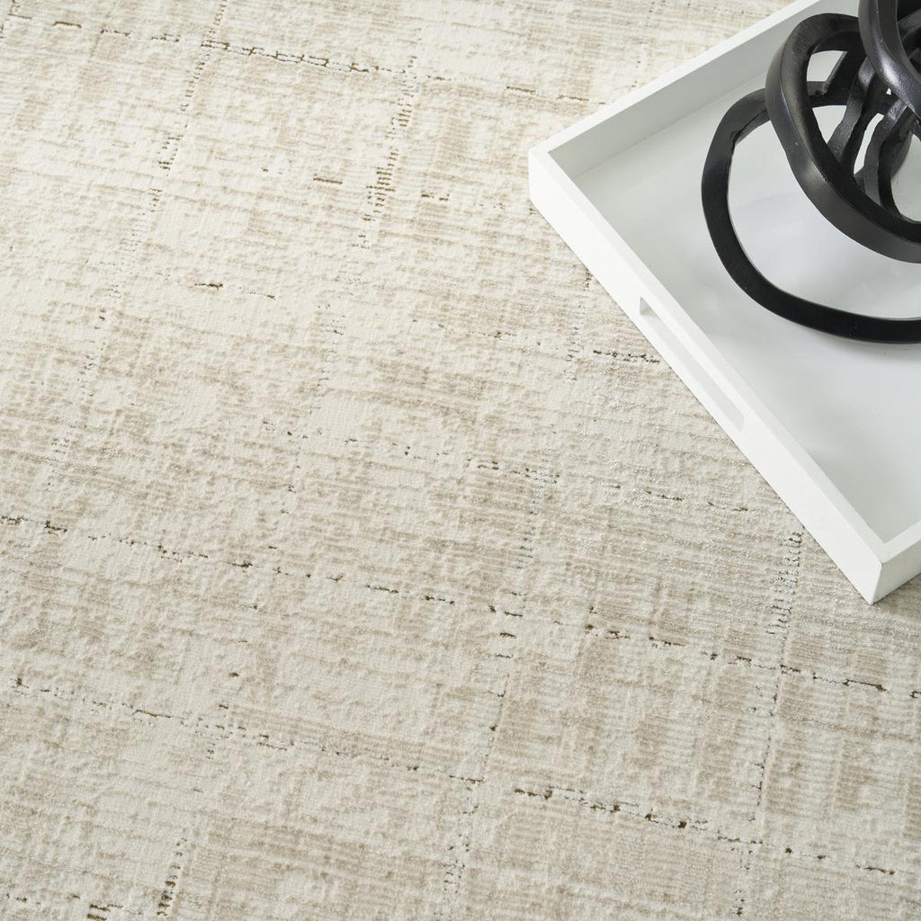 DKNY Grand Street Shimmer Ivory Beige Rug