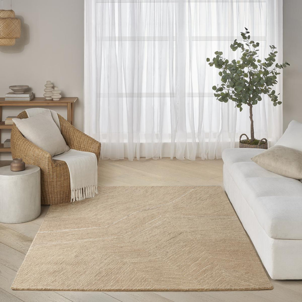 DKNY Pure Angles Camel Rug