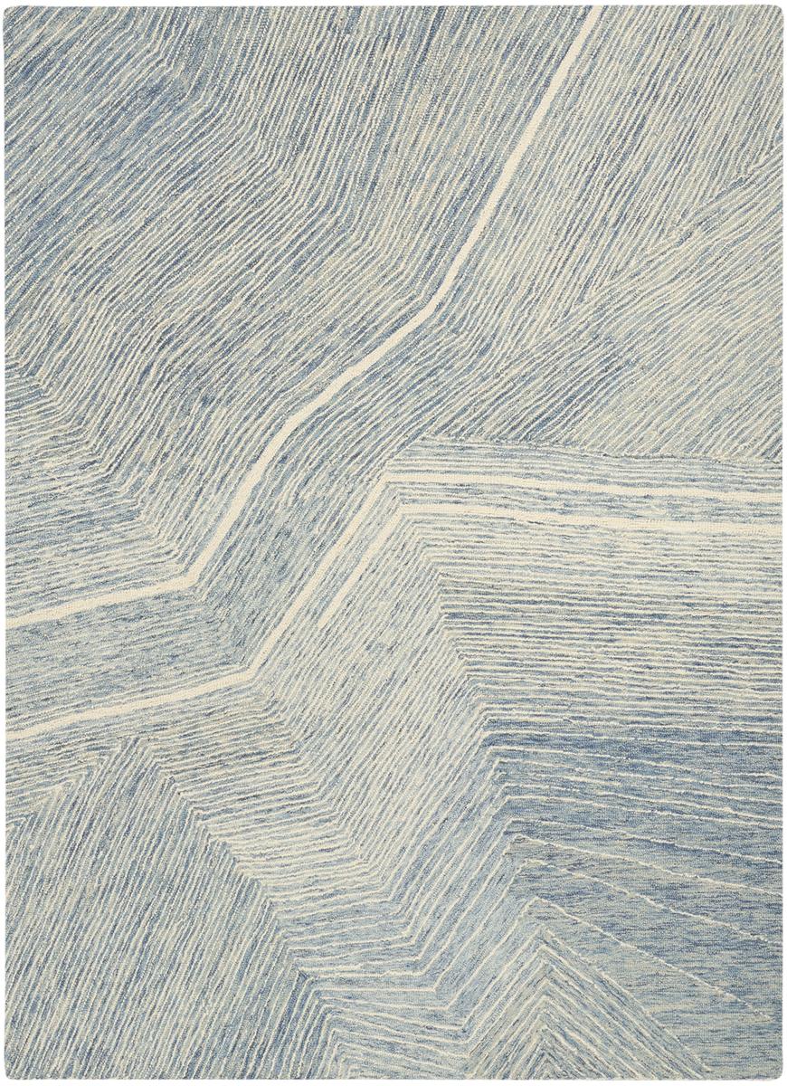 DKNY Pure Angles Ivory Blue Rug