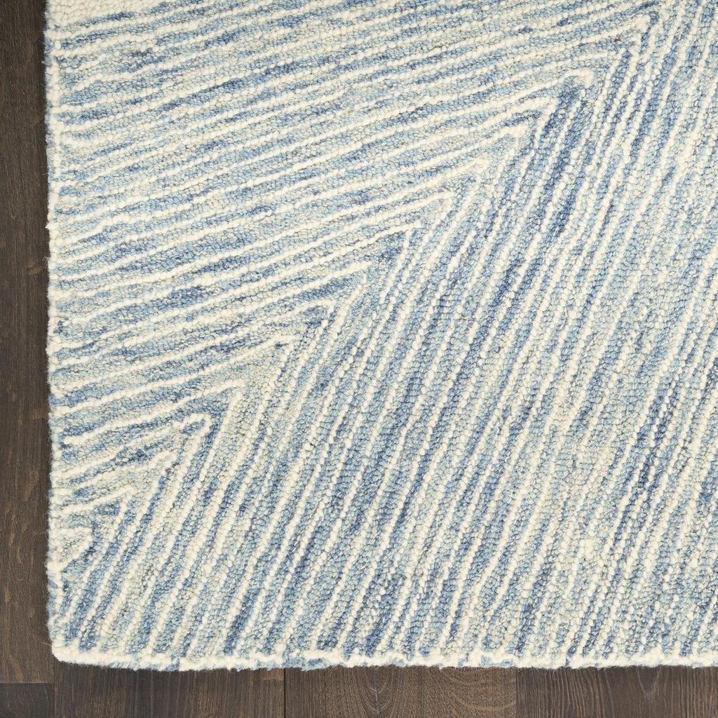 DKNY Pure Angles Ivory Blue Rug