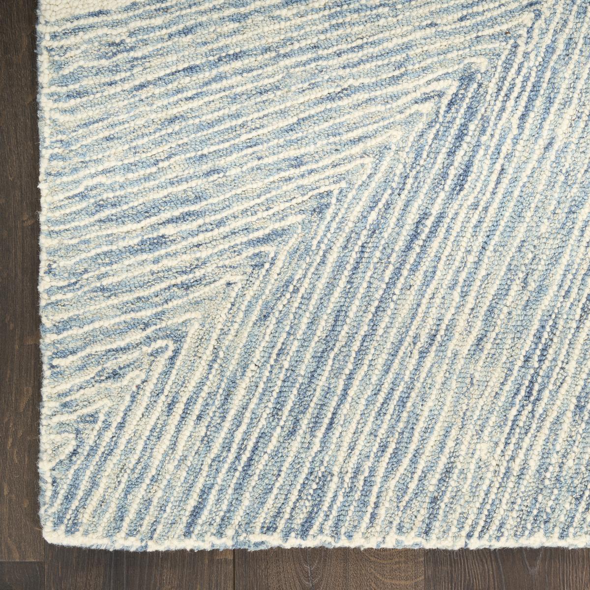DKNY Pure Angles Ivory Blue Rug