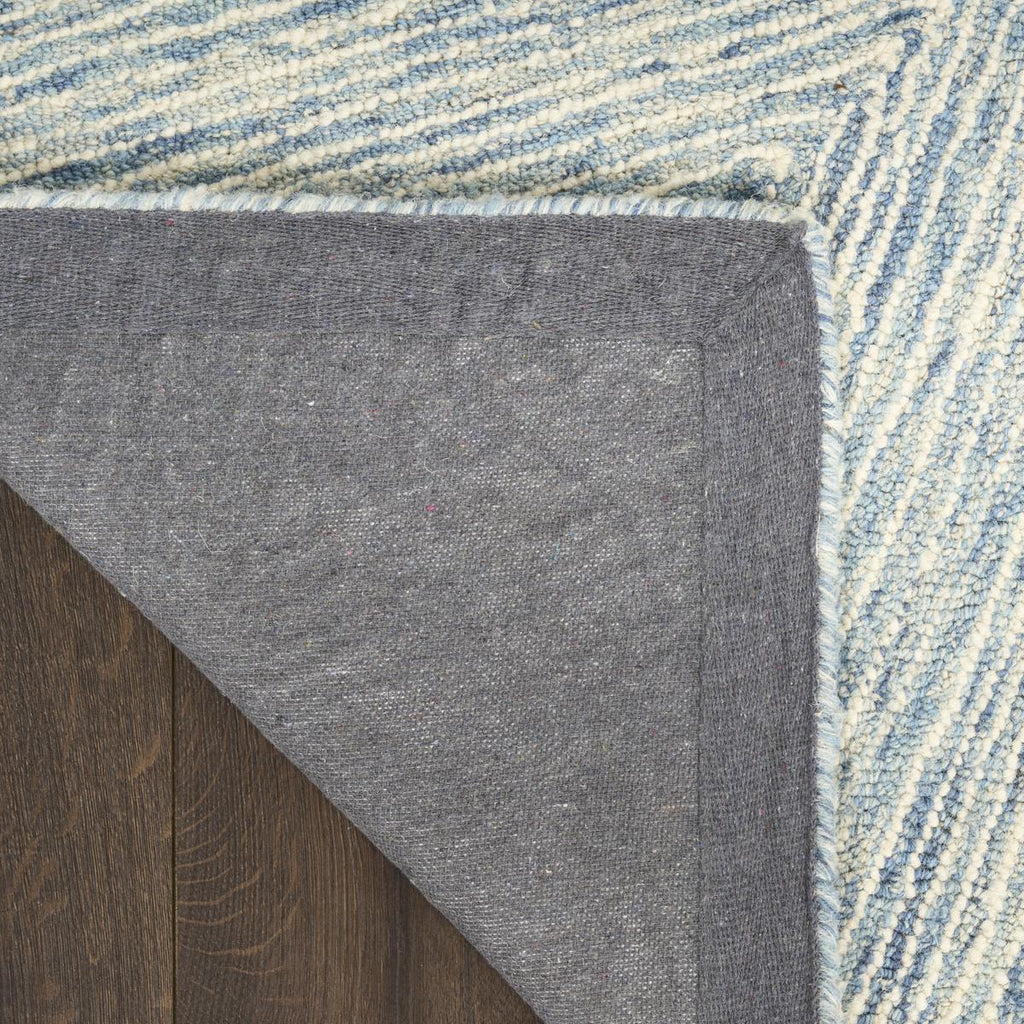 DKNY Pure Angles Ivory Blue Rug