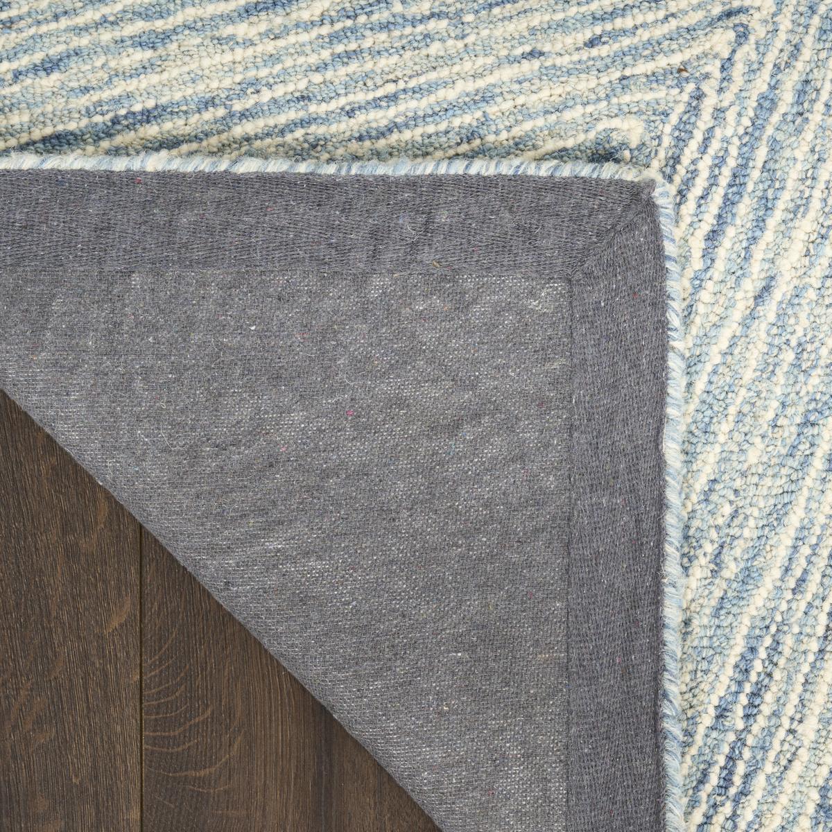 DKNY Pure Angles Ivory Blue Rug