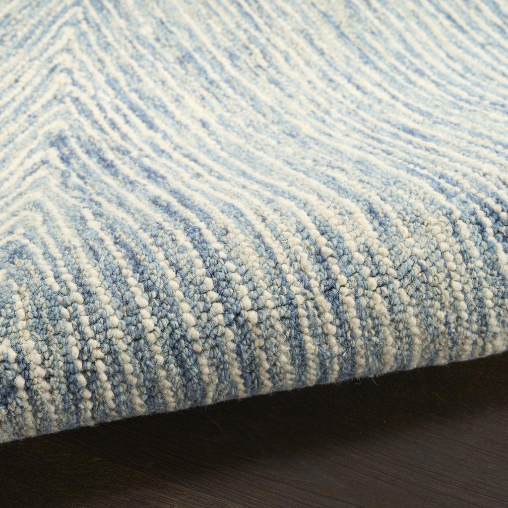 DKNY Pure Angles Ivory Blue Rug