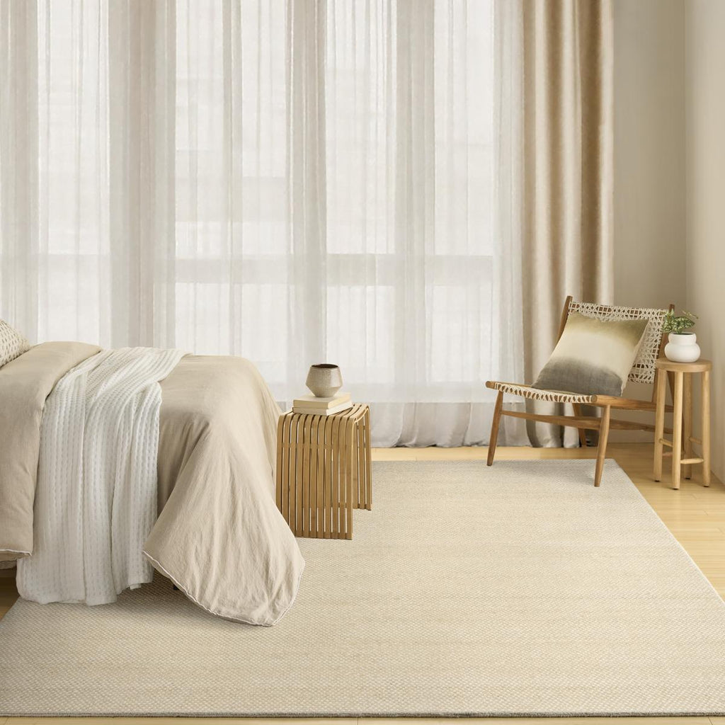 DKNY Rows Ivory Beige Rug
