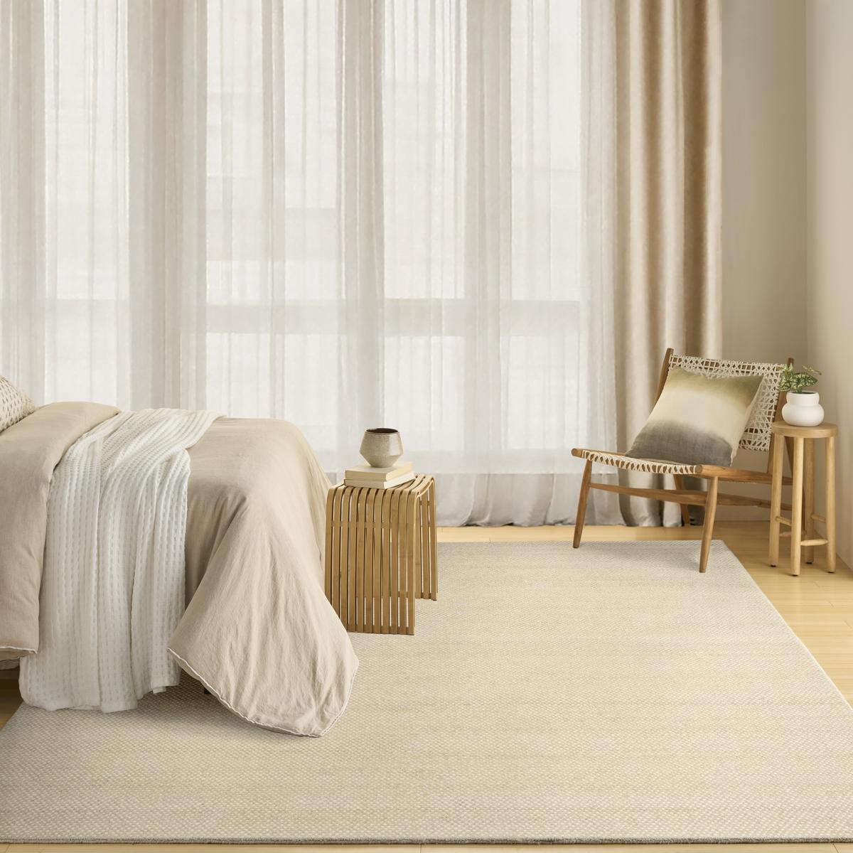 DKNY Rows Ivory Beige Rug