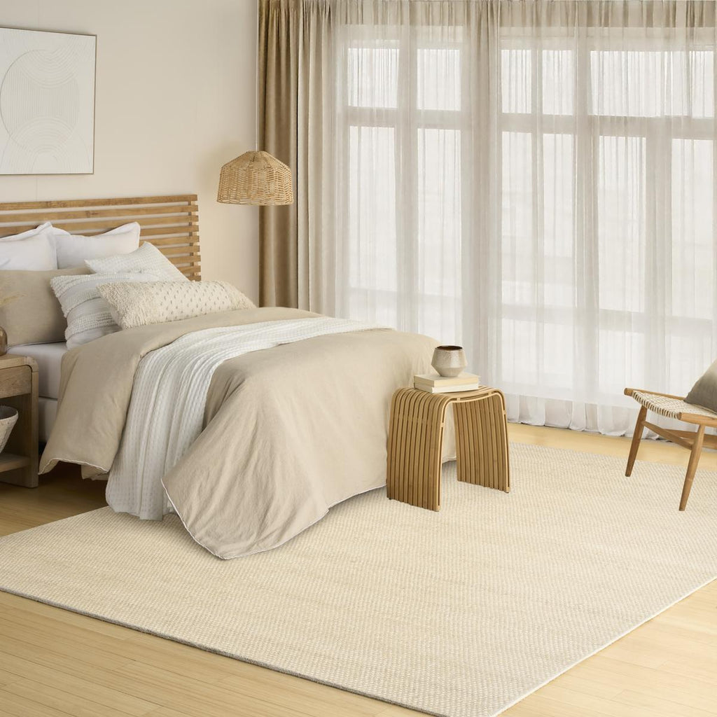 DKNY Rows Ivory Beige Rug