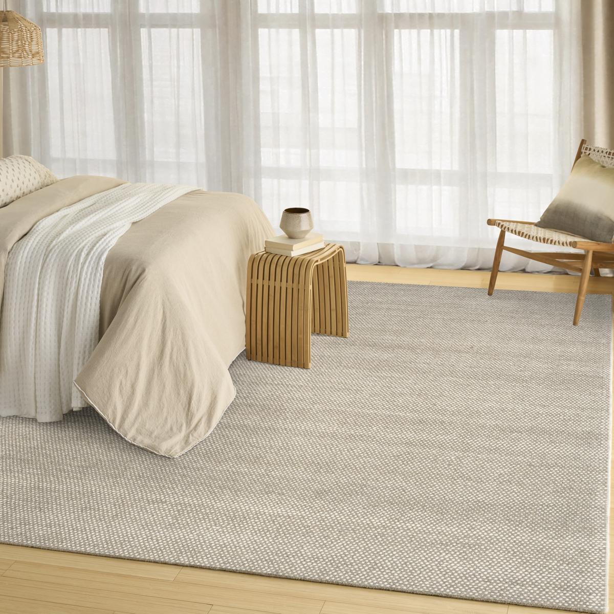 DKNY Rows Ivory Grey Rug