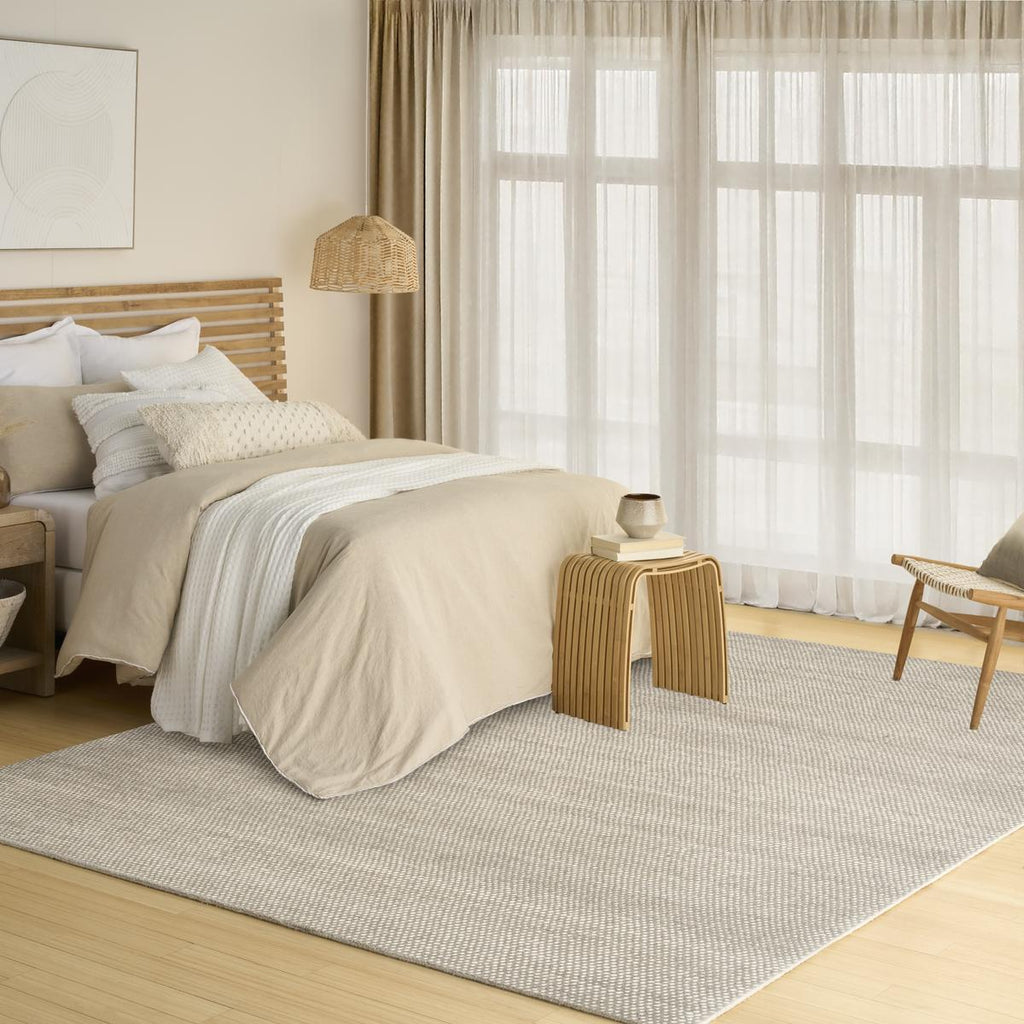 DKNY Rows Ivory Grey Rug