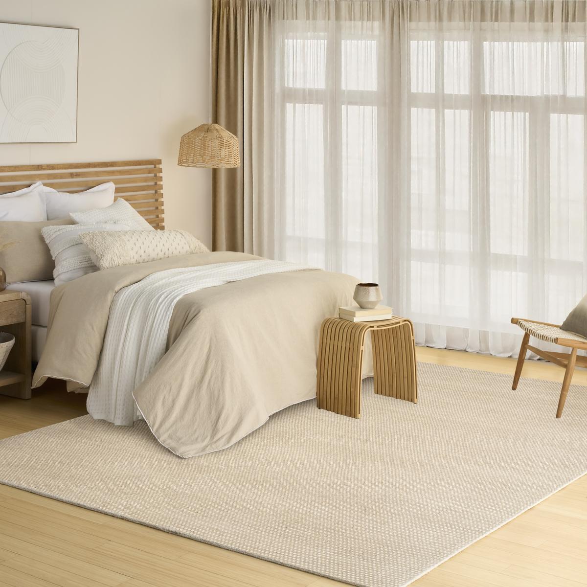 DKNY Rows Ivory Taupe Rug
