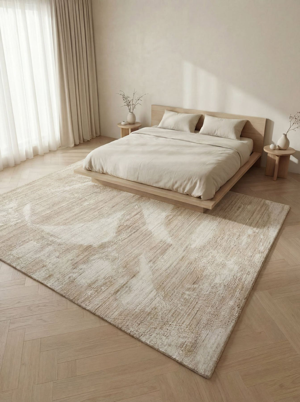 Dune Viscose Drift Beige Rug