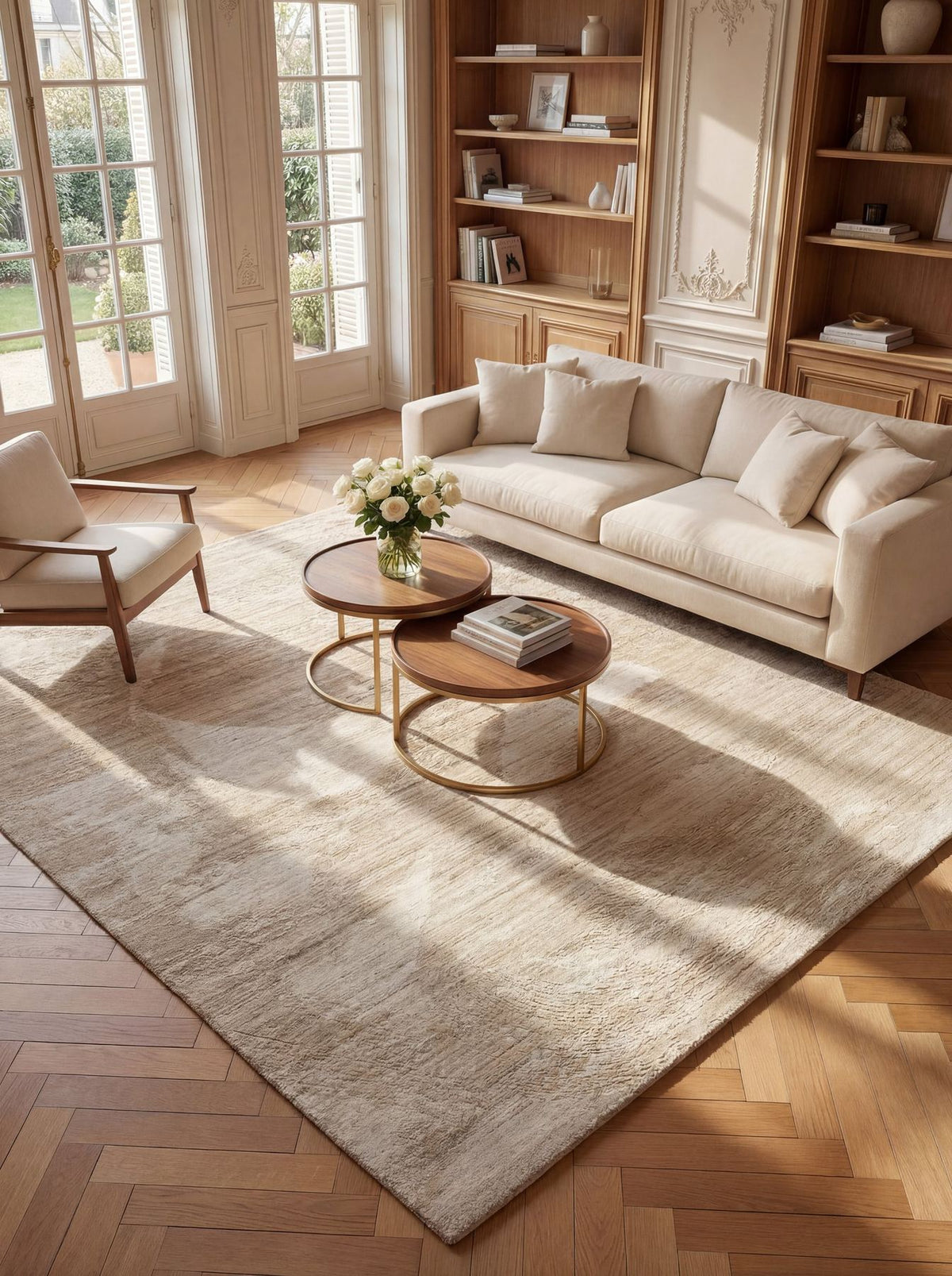 Dune Viscose Drift Beige Rug