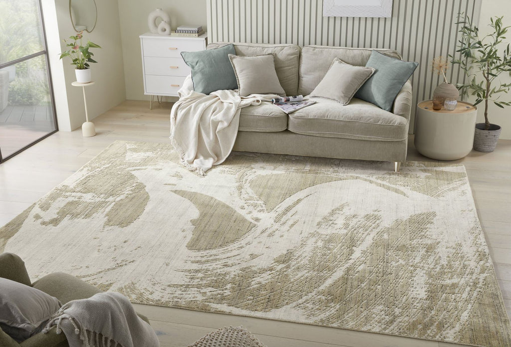 Dune Viscose Drift Ivory Mink Rug