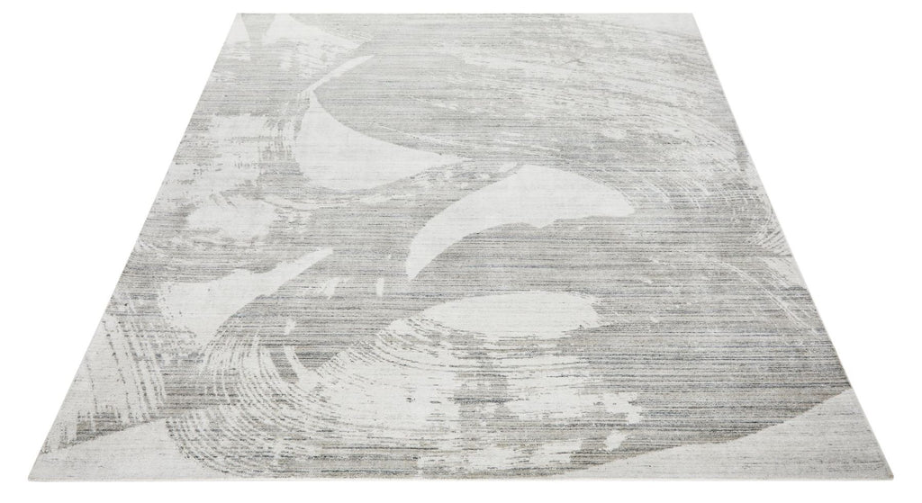 Dune Viscose Drift White Light Blue Rug