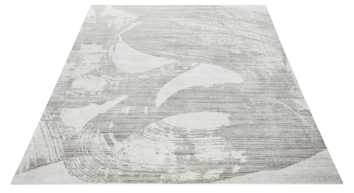 Dune Viscose Drift White Light Blue Rug