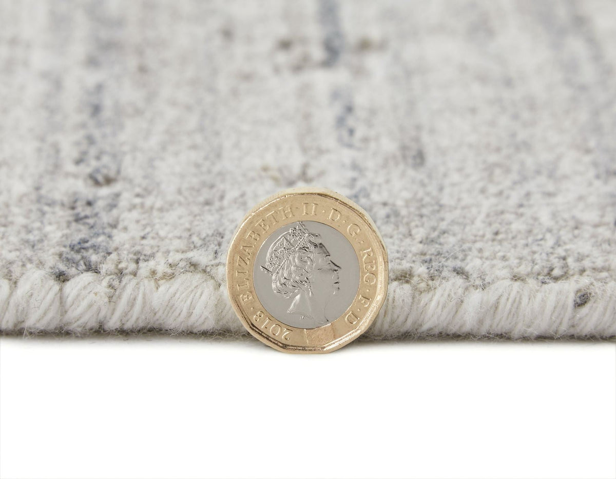 Dune Viscose Drift White Light Blue Rug