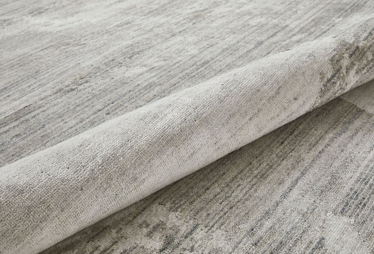 Dune Viscose Drift White Light Blue Rug