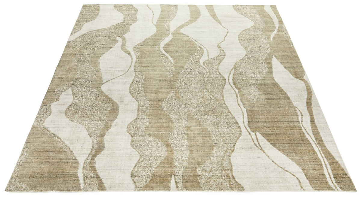 Dune Viscose Wave Ivory Mink Rug
