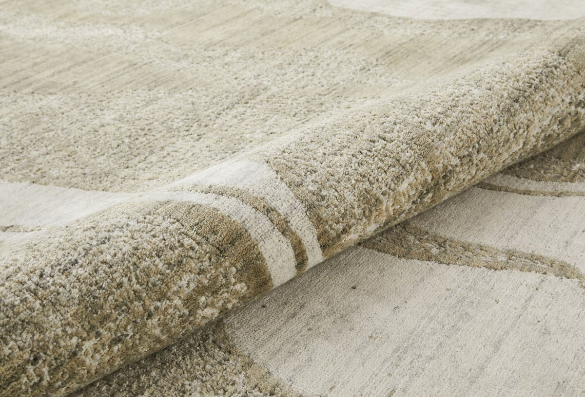 Dune Viscose Wave Ivory Mink Rug