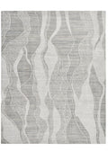Dune Viscose Wave White Light Blue Rug
