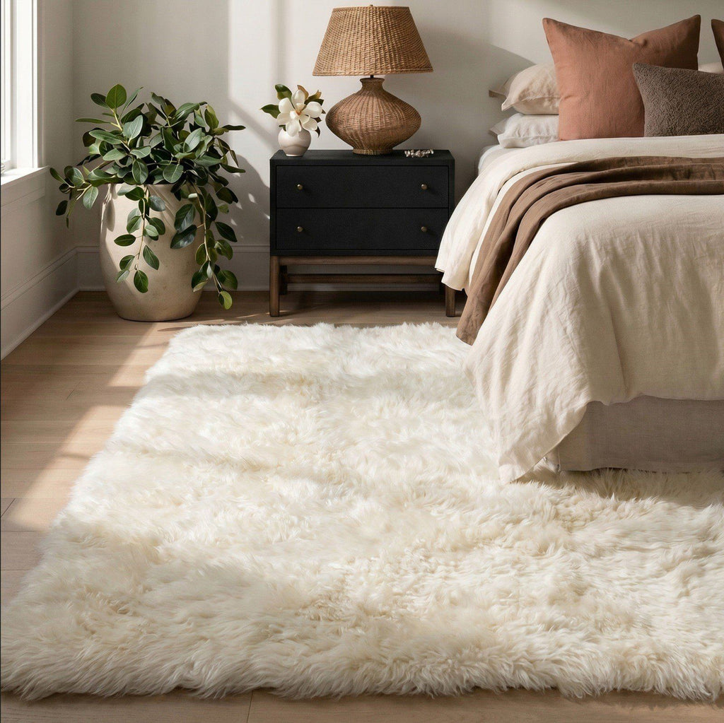 Faux Sheepskin Ivory Rug
