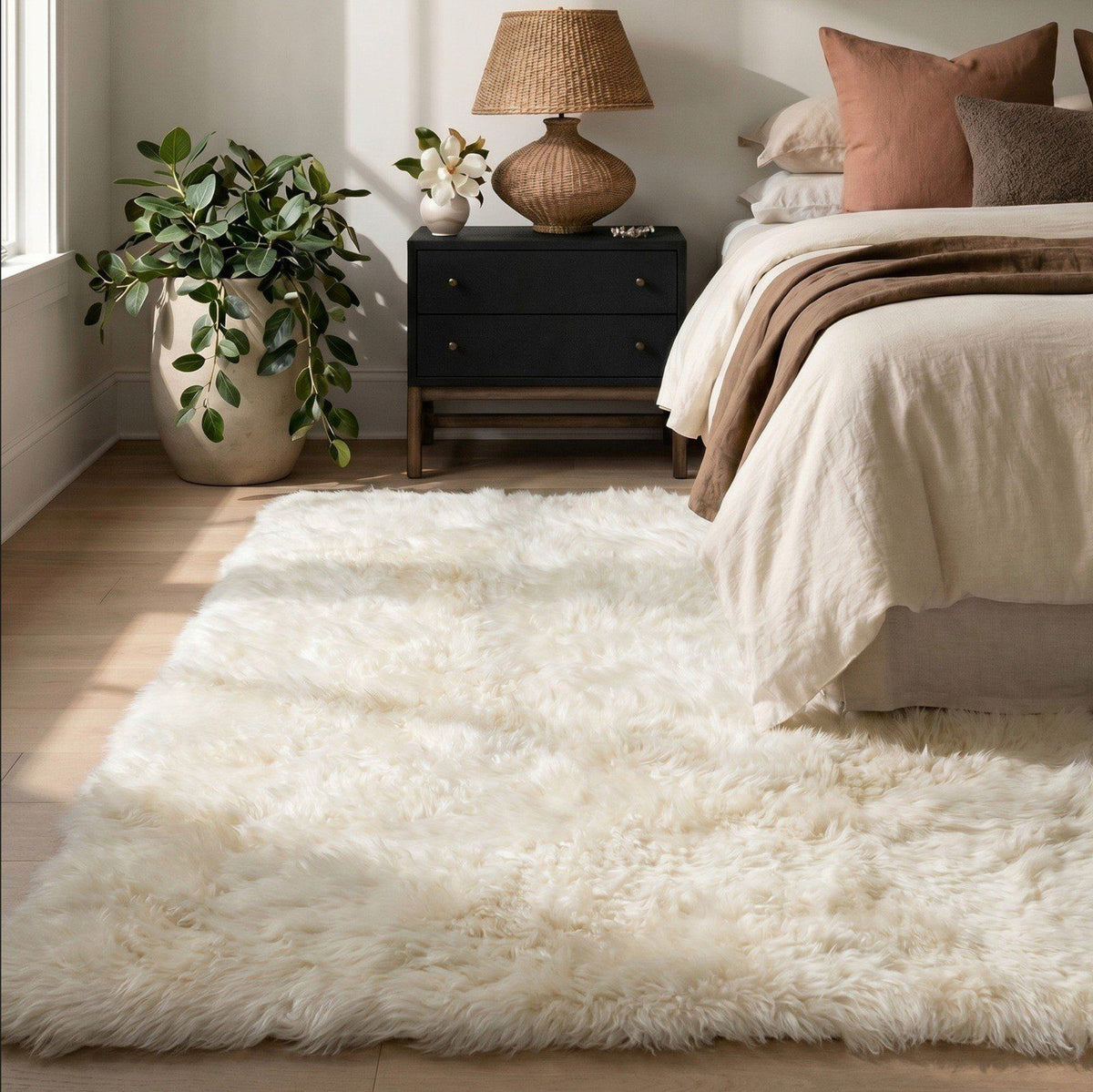 Faux Sheepskin Ivory Rug