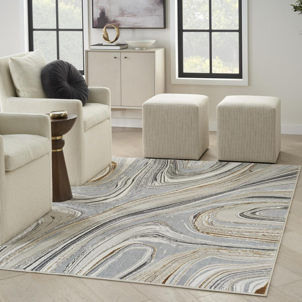 Glitz Agate Grey Gold Rug