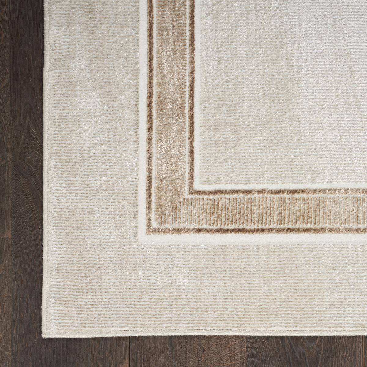 Glitz Border Ivory Cream Rug