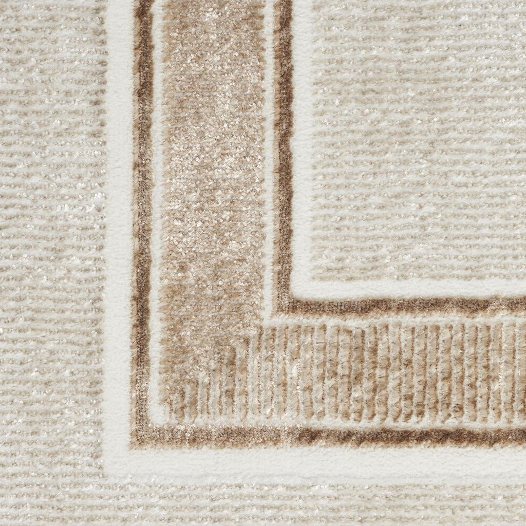 Glitz Border Ivory Cream Rug